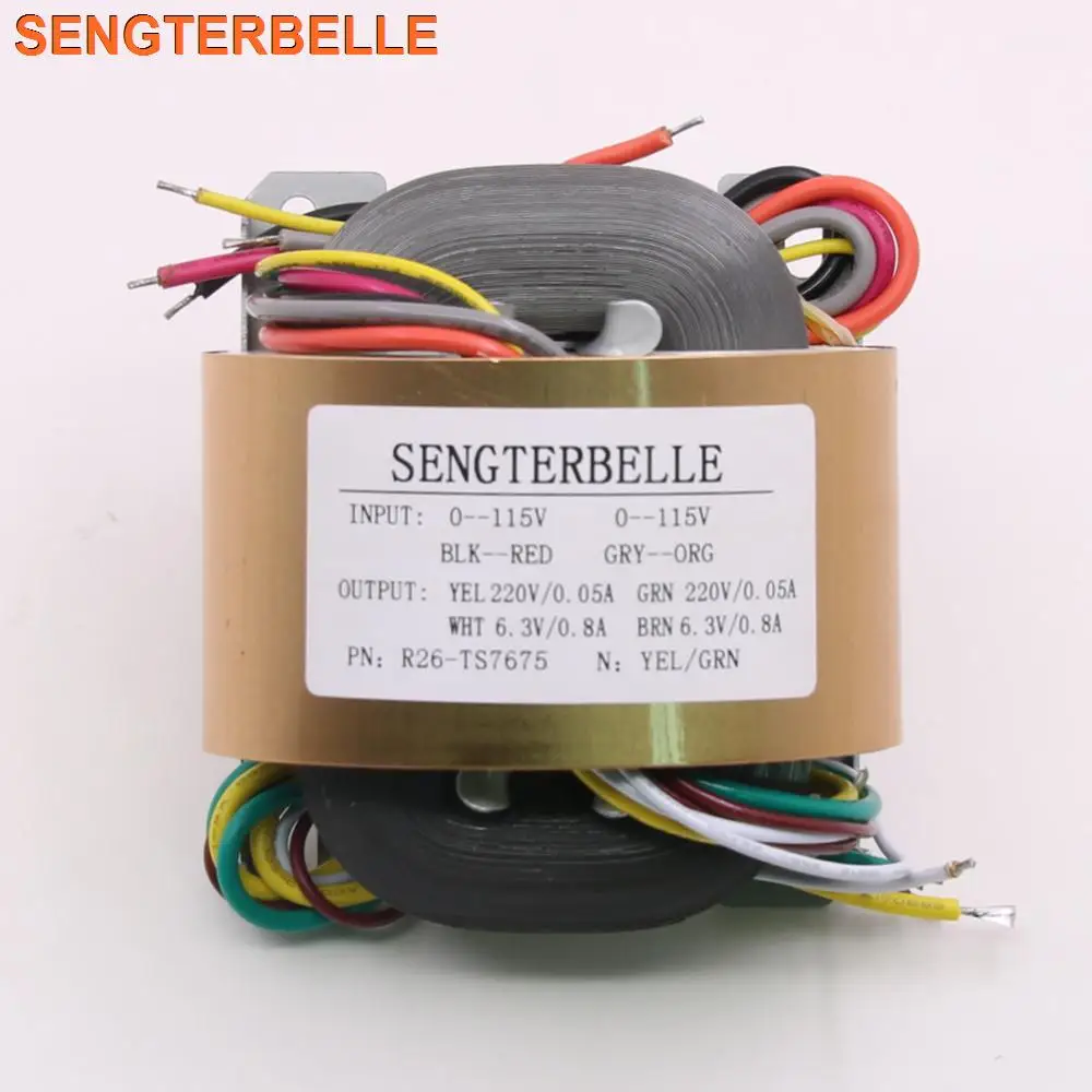 Трансформатор питания 40 Вт модель R core трансформатора ва 0 220 x2 (50 мА) 6 3 (0 8 А)|transformer