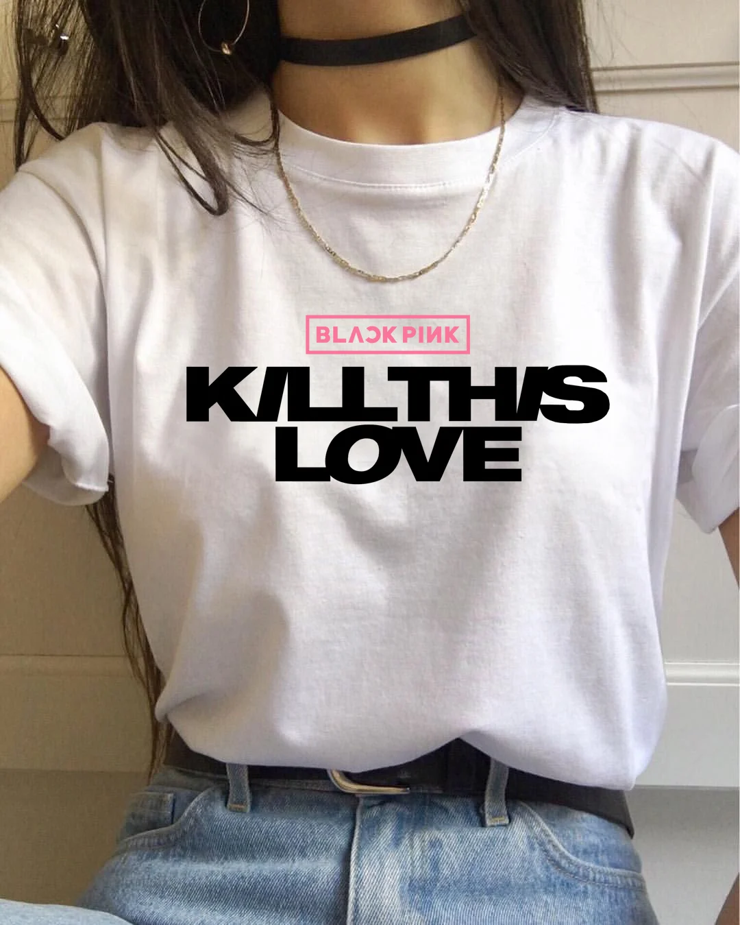 Несколько K-pop Blackpink Kill This Love Футболка женская TXT Twice Футболка Kpop Exo Tees Футболка женская черная розовая Nct127