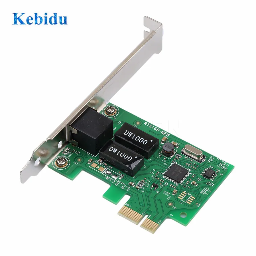 KEBIDU 1000 Мбит/с Портативная 2016 Ethernet Сетевая карта PCI E Сеть 10/100/1000 м фотоадаптер для