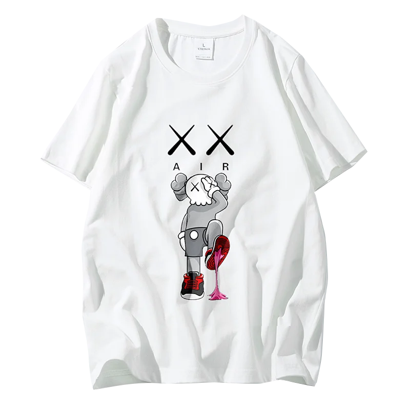 

MANLORIC 2020 Cotton Regular Harajuku Graphic Men Tshirt Off White Men Clothing Overside T Shirt Hip Hop Tops Tees Streetwear