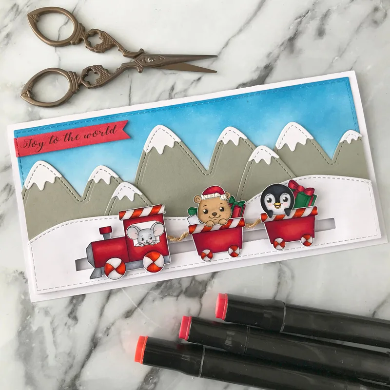 JCarter резиновые штампы для Train Животные поезд силиконовые печати ремесло ясно