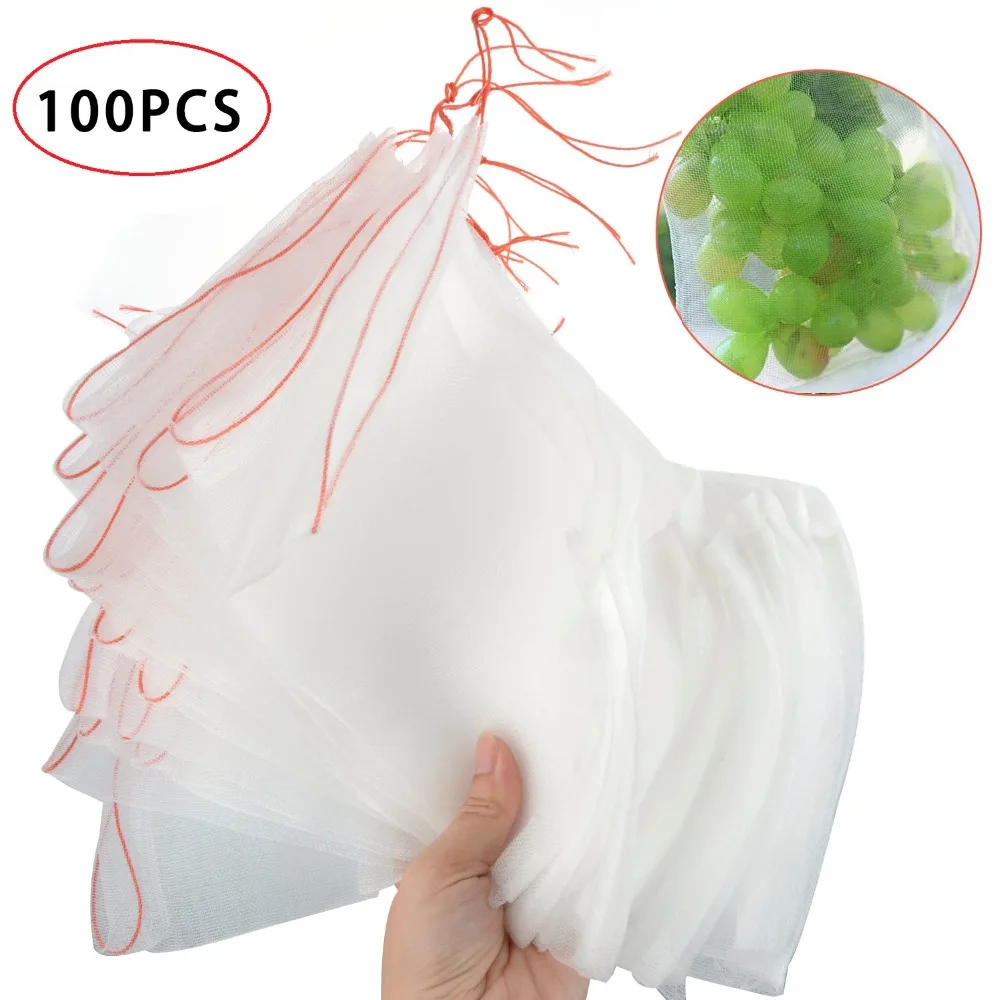 100Pcs Grow Bag Fruits Flowers Plants Insect Repellent Keep Away from Mosquito Bug Bird Care Support Cover Protect Bags | Дом и сад