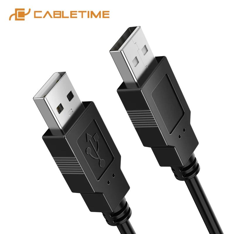 

CABLETIME USB to USB 2.0 Cable Extension Male to Male for Hard Disk Radiator TV Box USB 2.0 Cable C400
