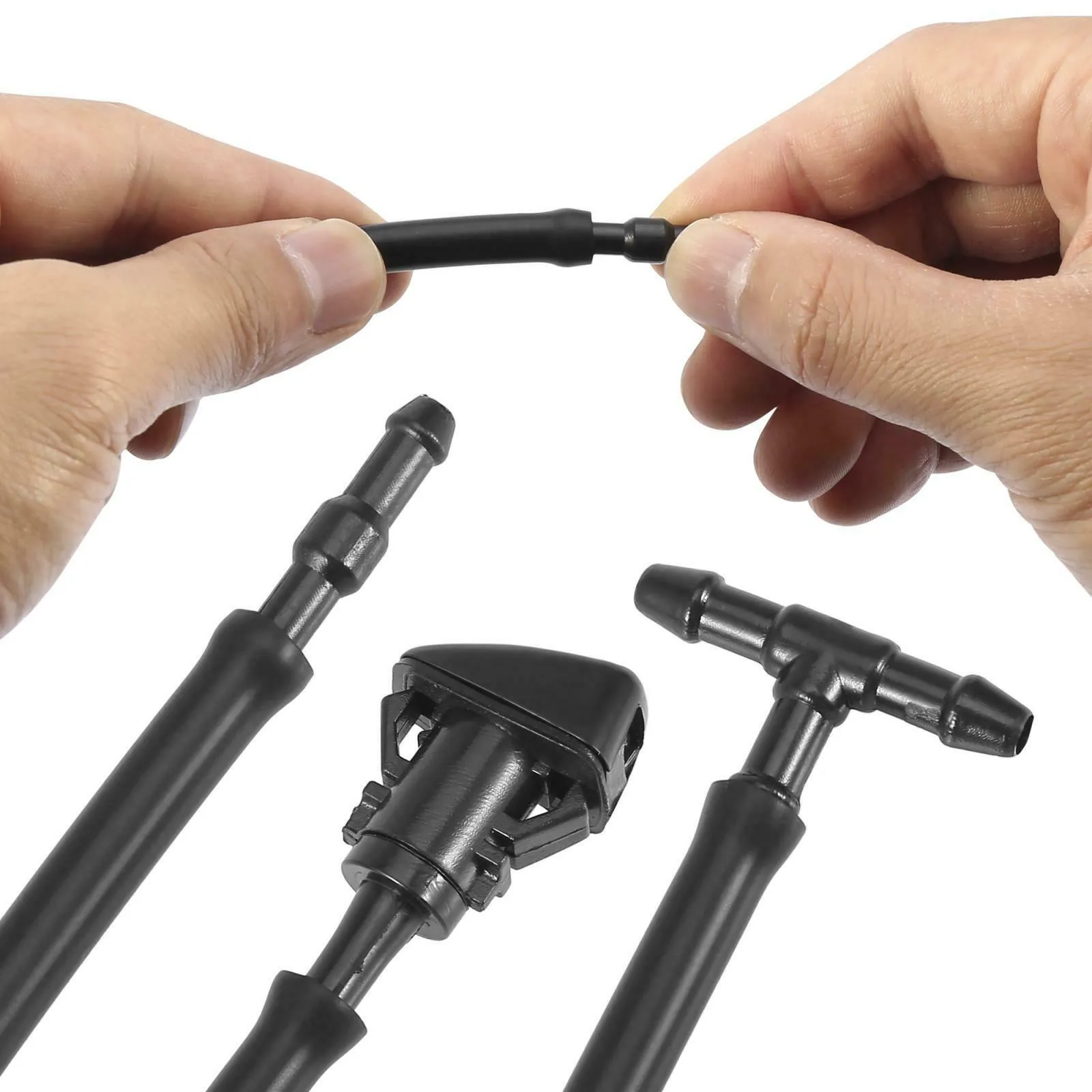 

Wiper Windshield Washer Nozzles Accessories Fluid Squirter Kit Plastic&Rubber