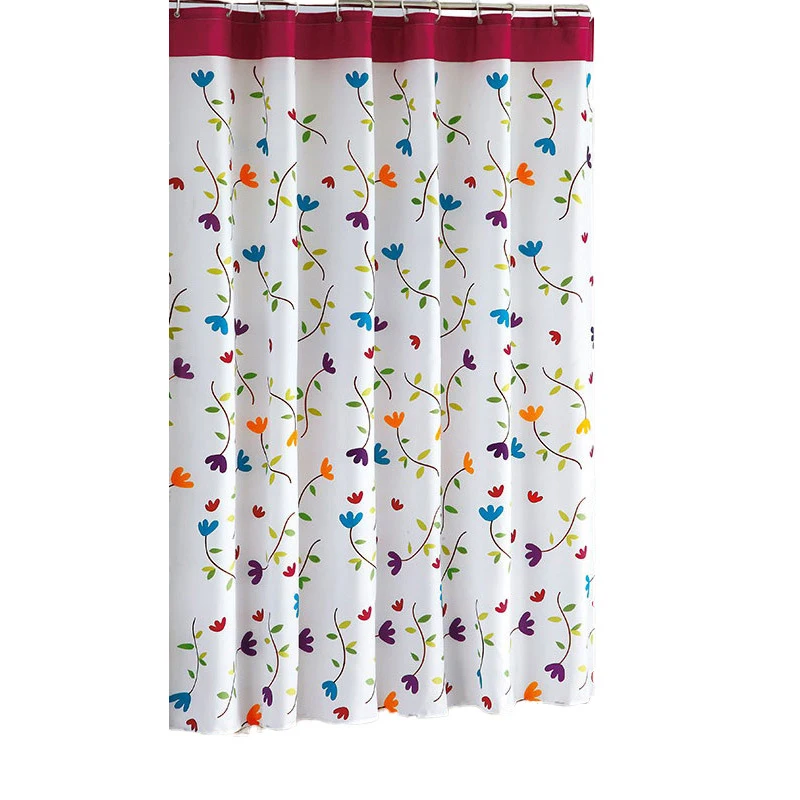 

Small Fresh Thickened Bath Curtain Bathroom Waterproof Mildew Proof Polyester Cloth Shower Curtains With 12 Pcs Hooks Home Decor