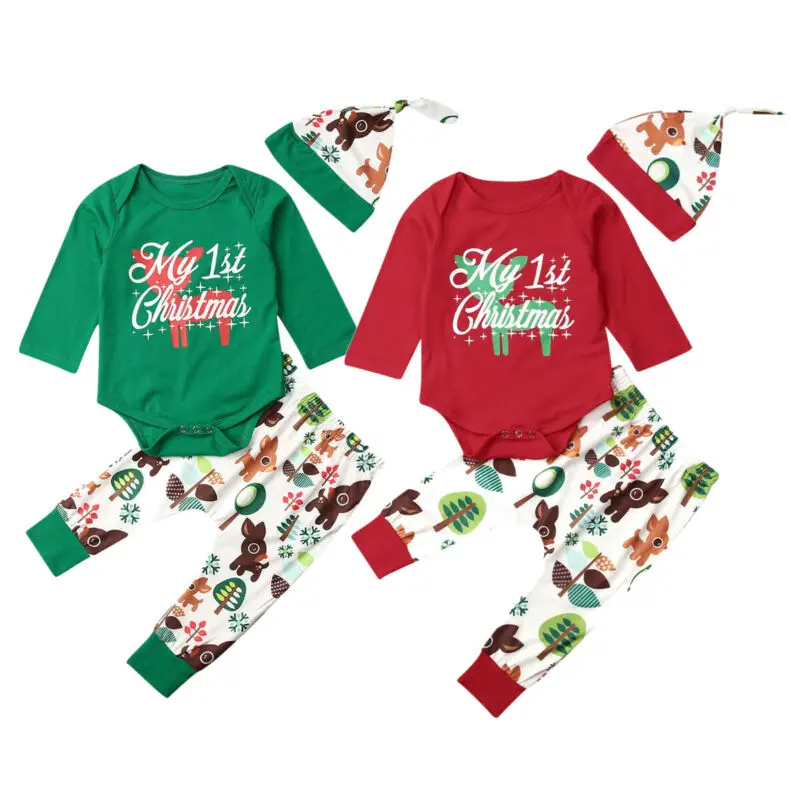 Для новорожденных для маленьких мальчиков девочки дети Рождественская Печать