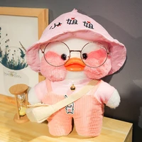 30cm korean cartoon cute lalafanfan cafe duck plush toy stuffed soft kawaii duck doll animal pillow birthday gift for children