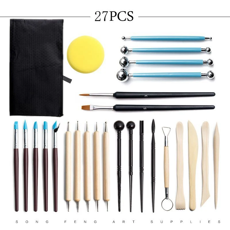 

Polymer Clay Sculpting Tools Pottery Ceramic Carving Modeling Tool Set Sculpture Trimming for Beginners Professionals Student