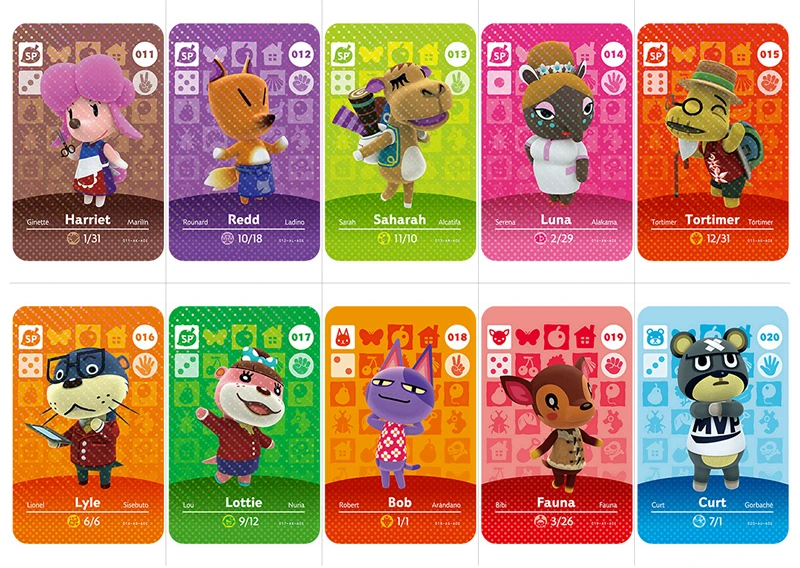 10 шт./лот новые горизонтальные игровые карты Amiibo ДЛЯ NS Switch 3DS Game Lobo набор карт NFC
