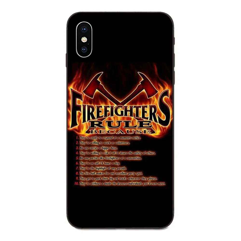 Мягкий защитный чехол из ТПУ для Apple iPhone 4 4S 5 5S SE 6 6S 7 8 Plus X XS Max XR пожарный | Мобильные