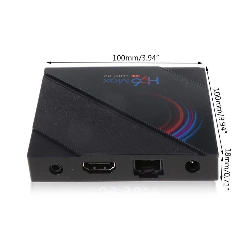 

H96 MAX RK3318 And roid 10.0 Smart TV Box 2.4G&5G Dual Wifi BT4.0 Media Player Voice Remote