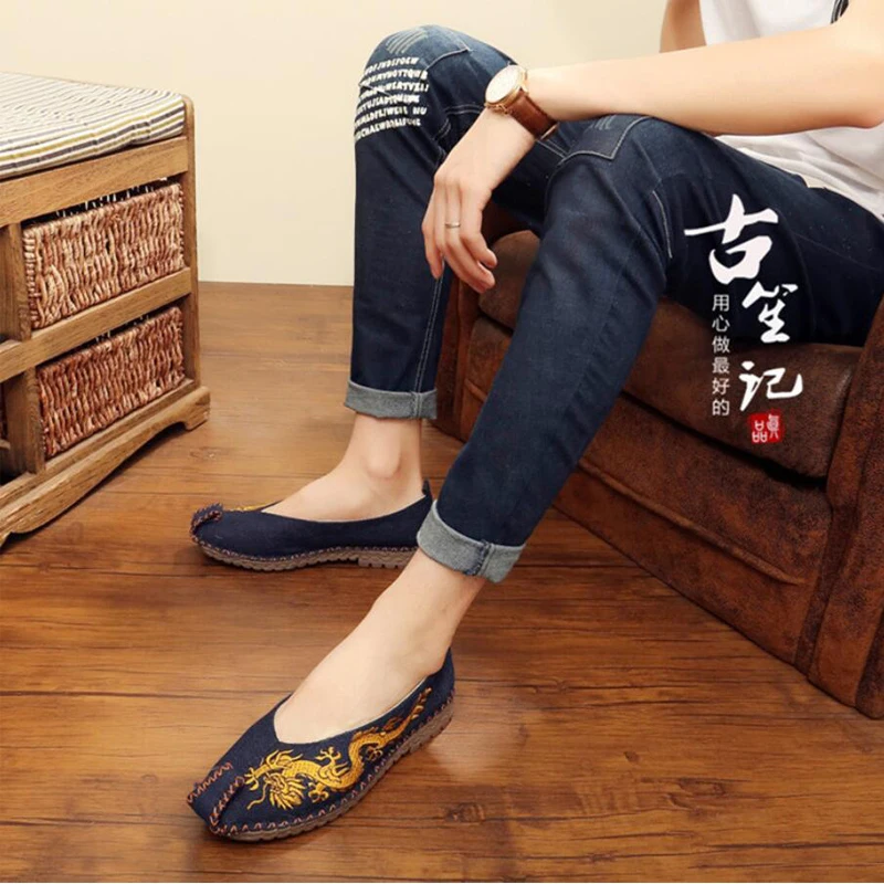 ZFTL Men's Loafers man Cavans sheos men straw linen shoes Chinese Traditional handmade Summer Casual Slip-on Hanfu