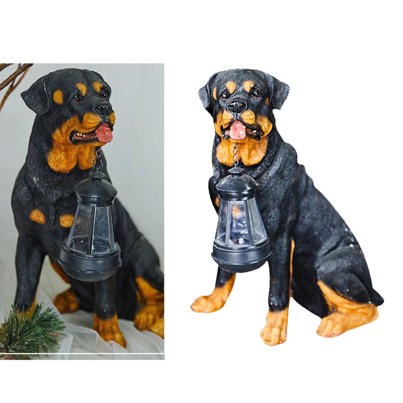

Garden Ornament Solar Powered Dog Lamp Decor for Outdoor Patio Home Yard