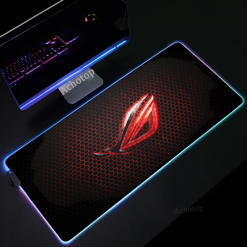 

ASUS Gaming Mouse Pad xxl Large Anime Mousepad RGB Computer MousePads Gamer Pad LED Backlit Mat Keyboard Desk Mat DIY Custom mat