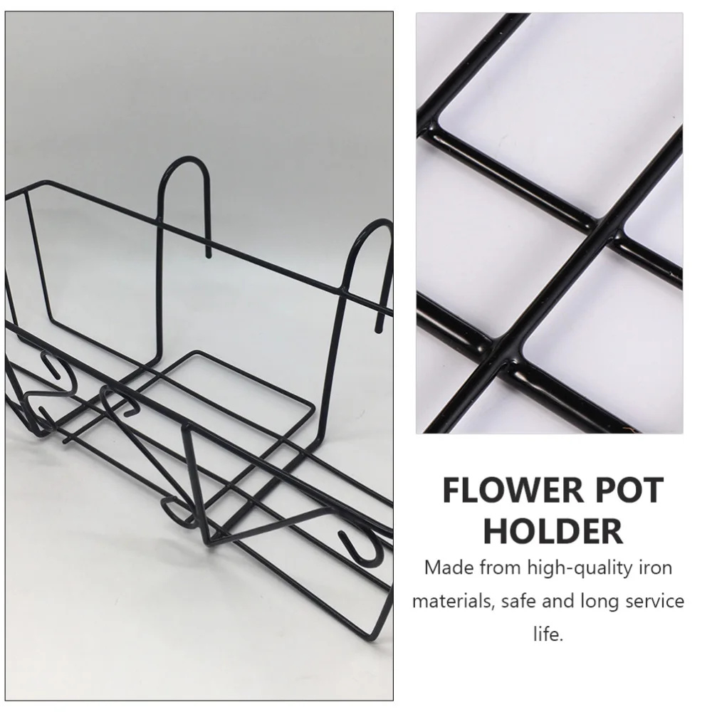 

2Pcs Durable Flower Pot Rack Balcony Hanging Plant Stand Display Rack Pendant
