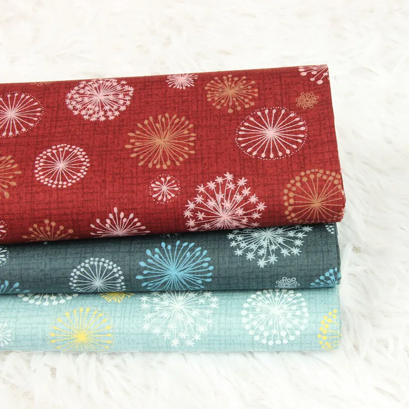 

Half yard thin cotton fabric with retro flower print handmade DIY garment dress cloth 100% cotton CR-91