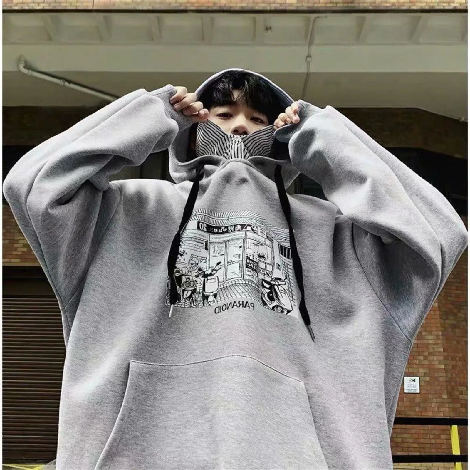 

ZOGAA New Spring Men's Thick Hooded Sweatshirt Trend Simple Printed Harajuku Hoodie Casual Youth Sweatshirt Couple Streetwear