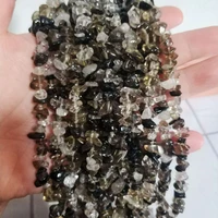 high quality 5 8mm natural smoky quartzs chip gravel loose beads strand 40 42cm jewelry making w360