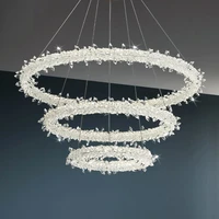 nordic cololful snow flower chandeliers ice flower crystal chandelier luxury lighting living room restaurant decoration