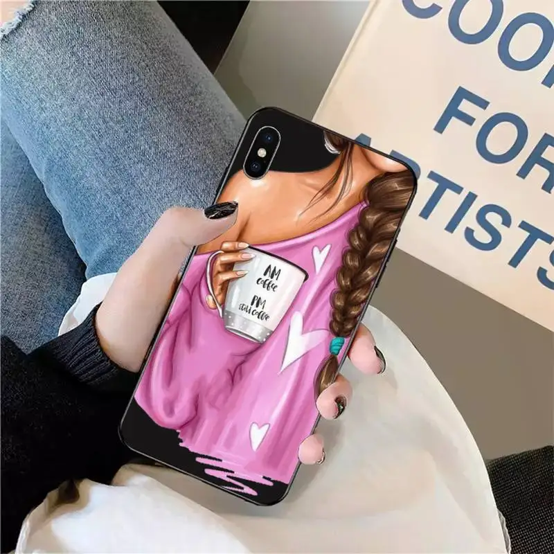 

Fashion High heels Girl Flower Phone Case for iPhone 11 12 pro XS MAX 8 7 6 6S Plus X 5S SE 2020 XR mini
