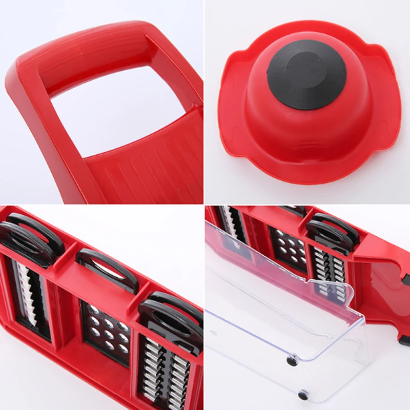 

6 in 1 Multifunctional Vegetable Cutter Mandoline Slicer Chopper Potato Peeler Carrot Cheese Grater Shredder Kitchen Accessories