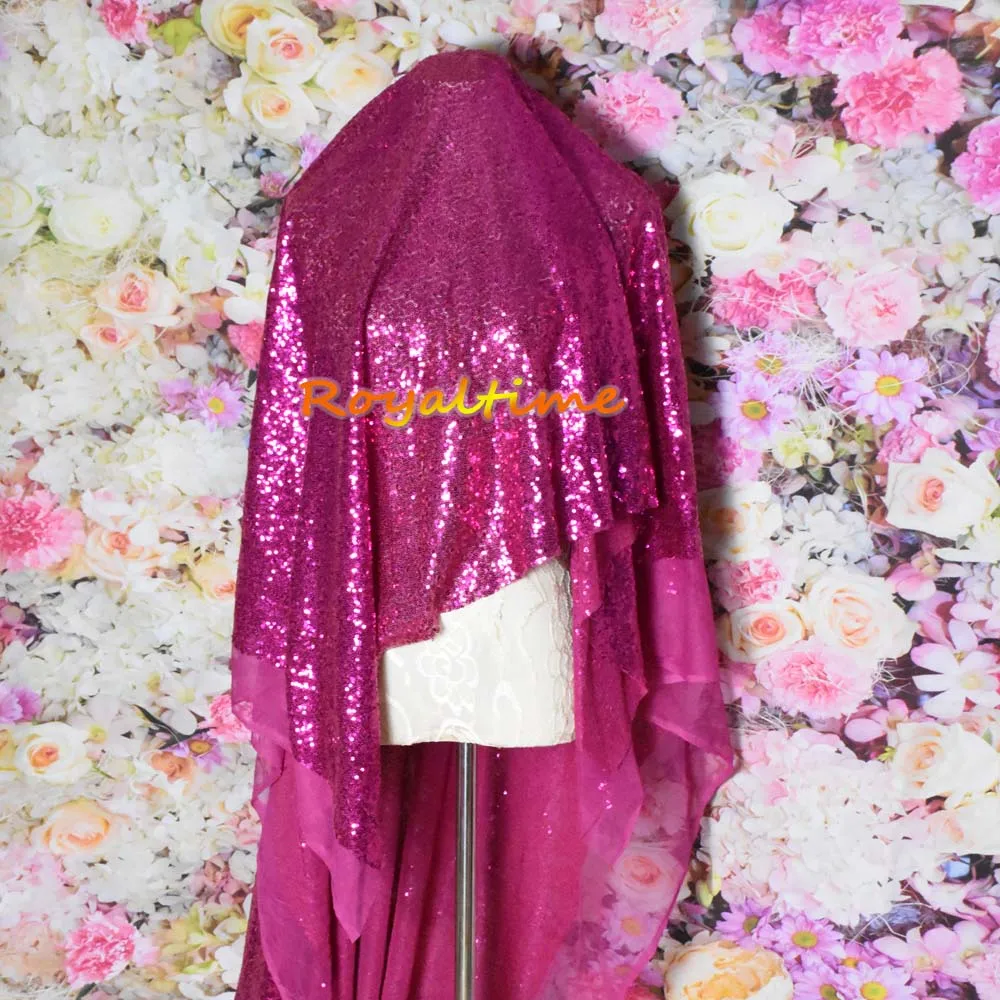 Блестящая ткань с вышивкой Royaltime фуксия золото серебро блестящая для украшения