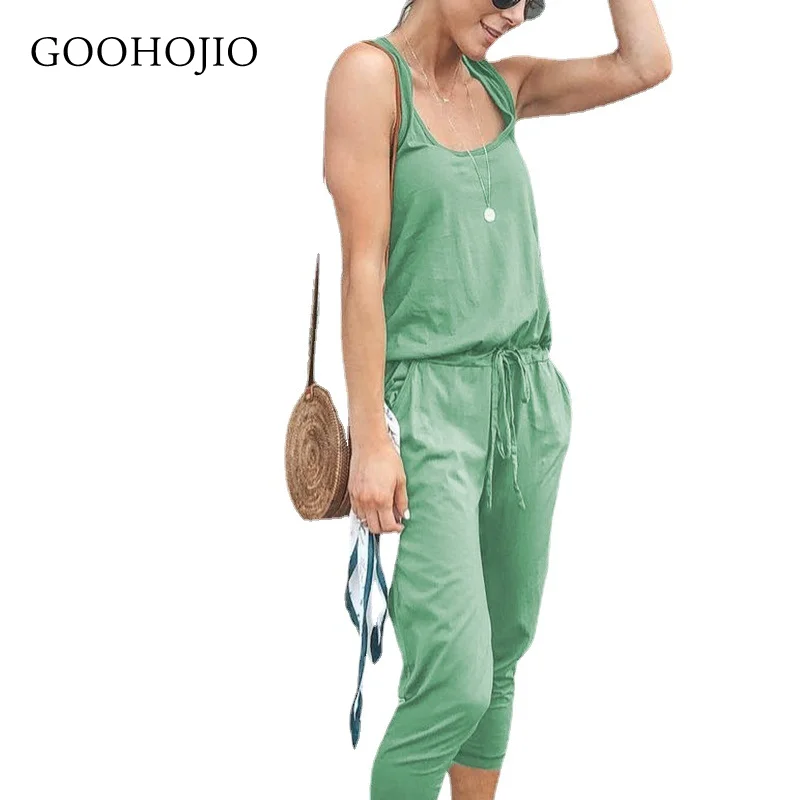 

GOOHOJIO 2021 Spring Autumn New Casual Rompers Women Temperament Fashion Pocket Jumpsuit for Ladies High Waist Jumpsuit Women