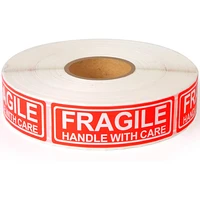 500pcsroll fragile labels 1x3 handle with care shipping stickers for packaging rectangle warning adhesive labels sticker
