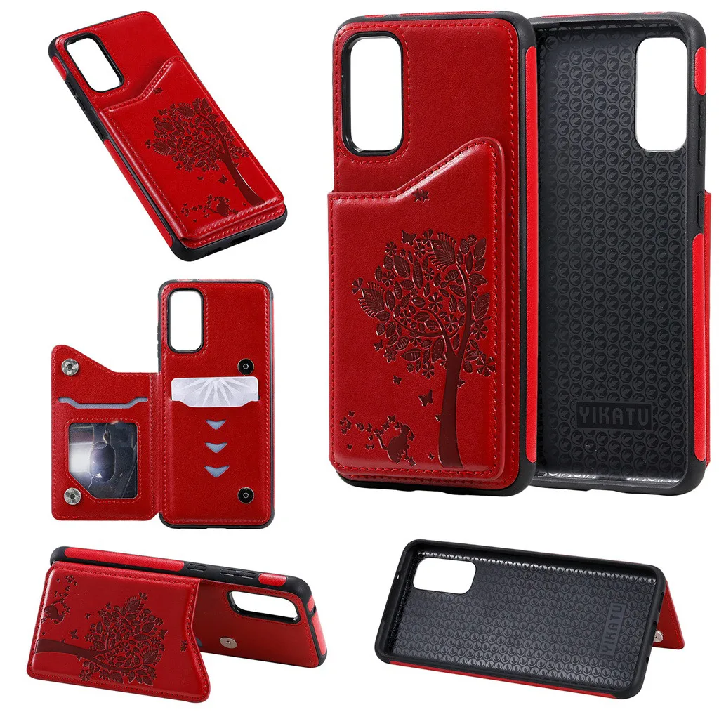 Чехол для телефона с 3D тиснением и отделением карт Samsung Galaxy S20 6 2 дюймов стильный