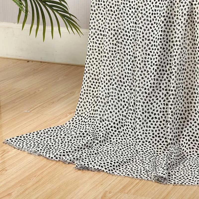 Парижский жемчуг шифоновая ткань с принтом креп точечная печатная ткань|Ткань| |