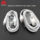 Оригинальный Huawei USB C 2A кабель для быстрой зарядки MicroType C кабель передачи данных для Huawei P8 P9 P10 Mate 10 8 7 Lite Honor 8X 7X Y5 Y6 Y7