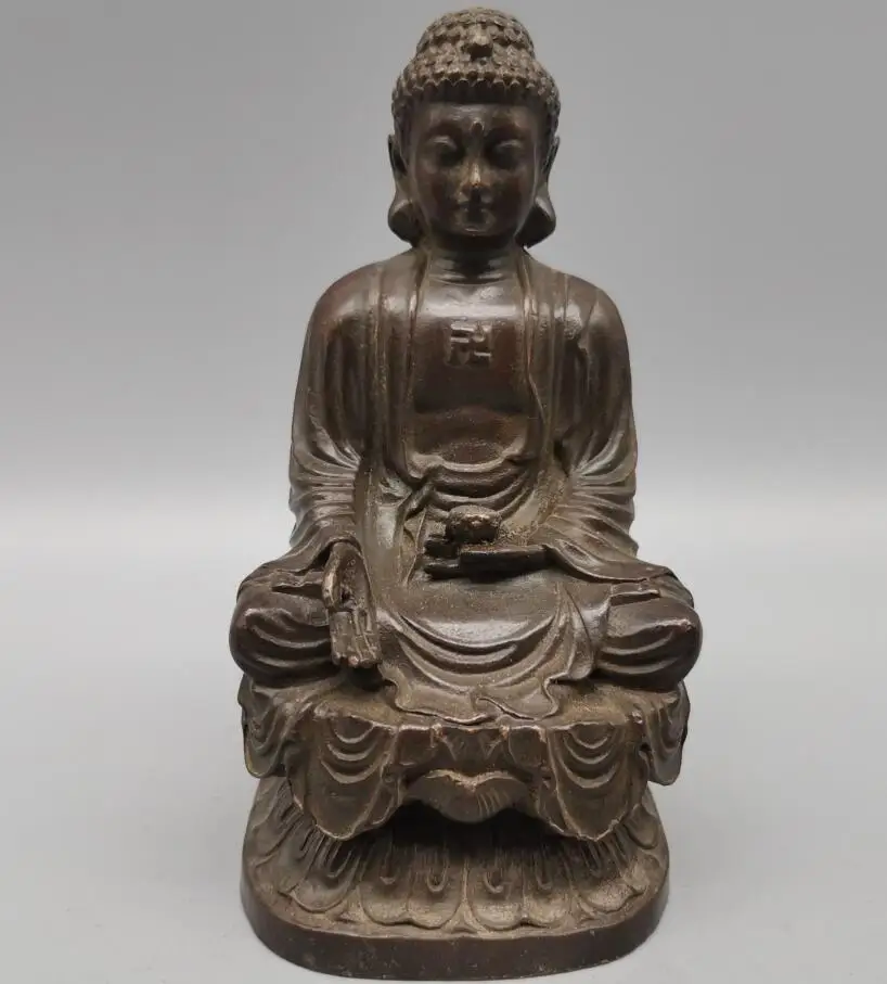 

China brass Dainichi Tathagata Buddha small crafts statue