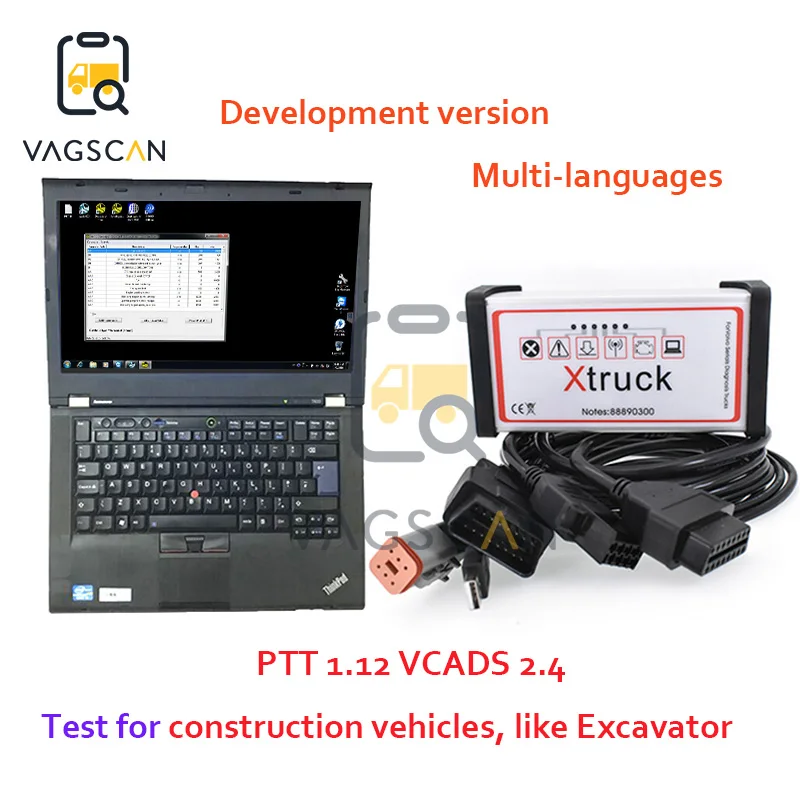 

T420 ноутбук с Xtruck Y1 сканер диагностики тяжелых грузовиков для vocom 88890300 tech tool 2.5.87 dev2 экскаватор diagnos