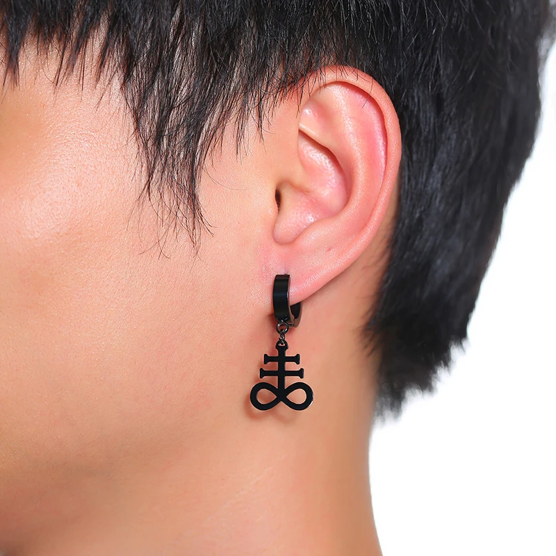 Vnox Mens Satan and Lucifer Earrings for Women Jewelry Anti Allergy Stainless Steel Unisex Ear Gifts | Украшения и аксессуары