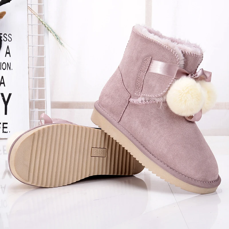 Австралийские женские зимние сапоги 100% натуральная воловья кожа теплые женская