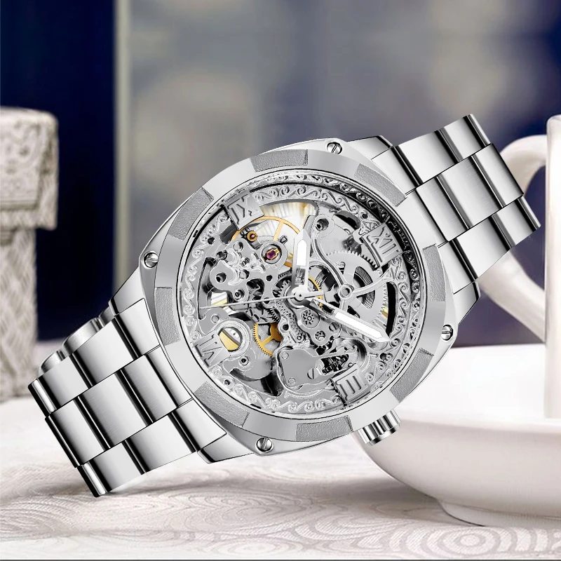 Часы наручные Forsining Мужские автоматические брендовые Роскошные