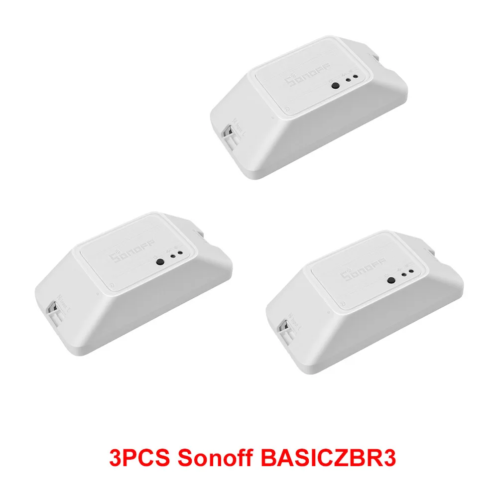 3/5 шт. Itead Sonoff BASICZBR3-первый умный переключатель Zigbee DIY, управляемый через приложение SmartThing, работает с концентратором SmartThings Alexa - Цвет: 3PCS BASICZBR3