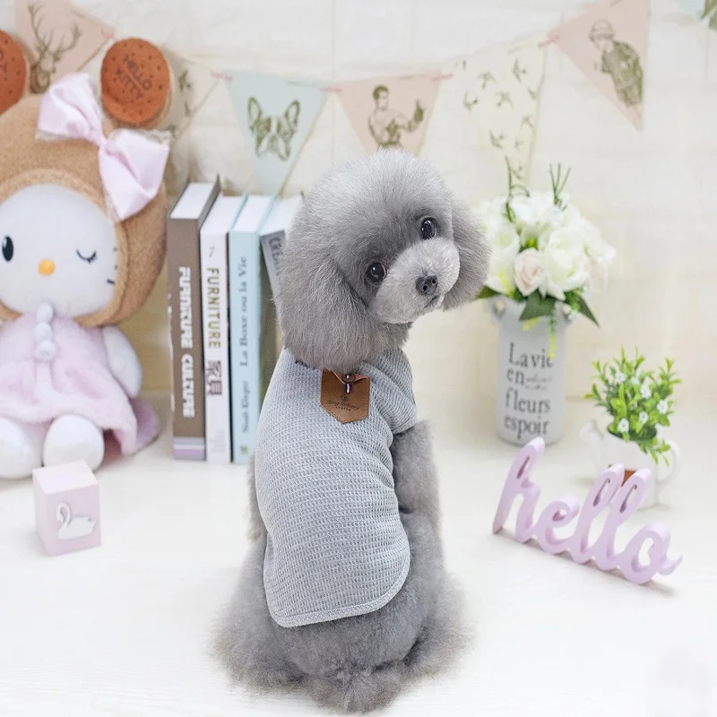 Летняя Хлопковая пижама для собак жилет щенков футболка кормления живота | Дом и