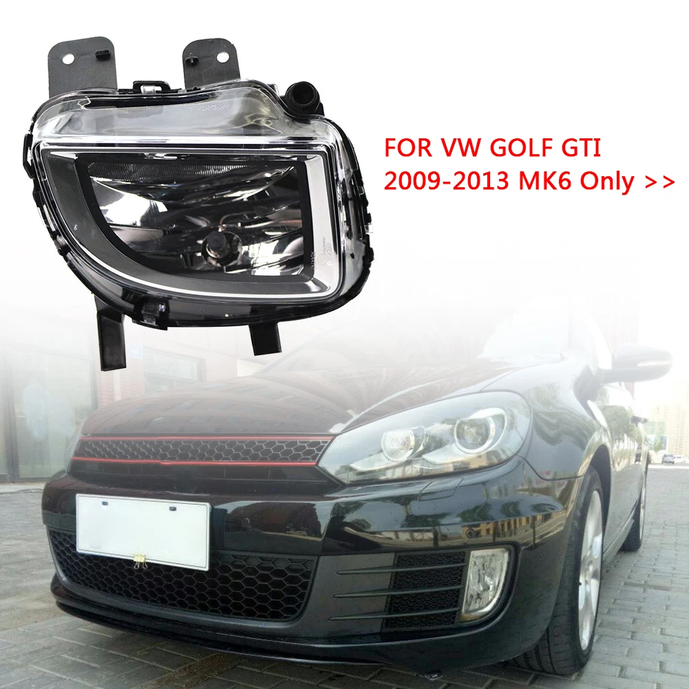 

Автомобильные передние противотуманные фары ABS + PC, черный вид для Volkswagen Golf GTI 2009-2013 MK6 Jetta GLI 2011-2014 MK6, противотуманные фары для вождения автомо...