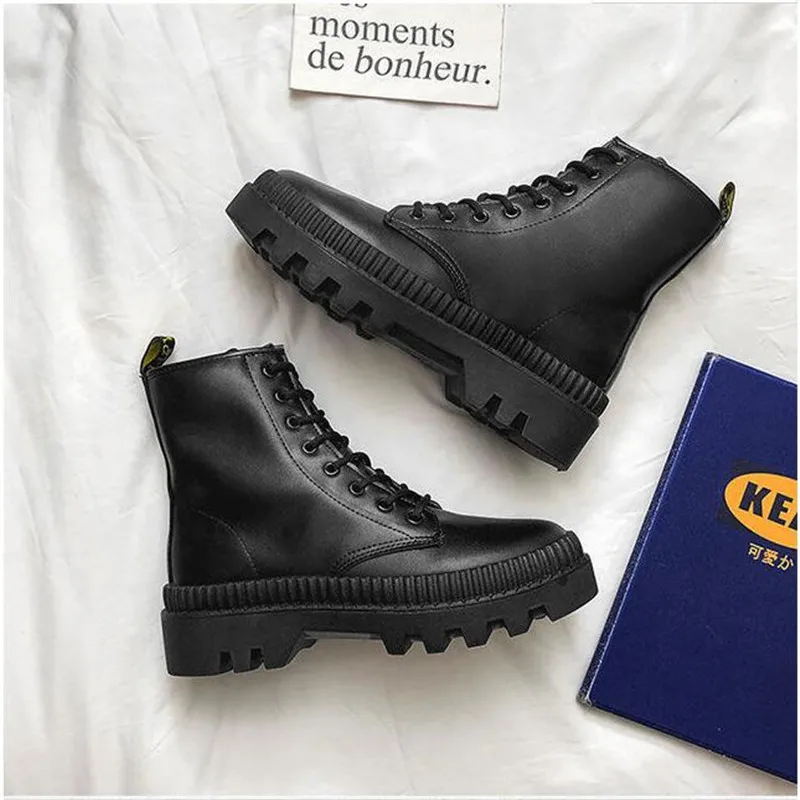 

2021 Winter New Black Thick Base Cloth Mid-Top Boots Men Fall British Trend Boots Hight-Top Korean Casual Men's Shoes Boots