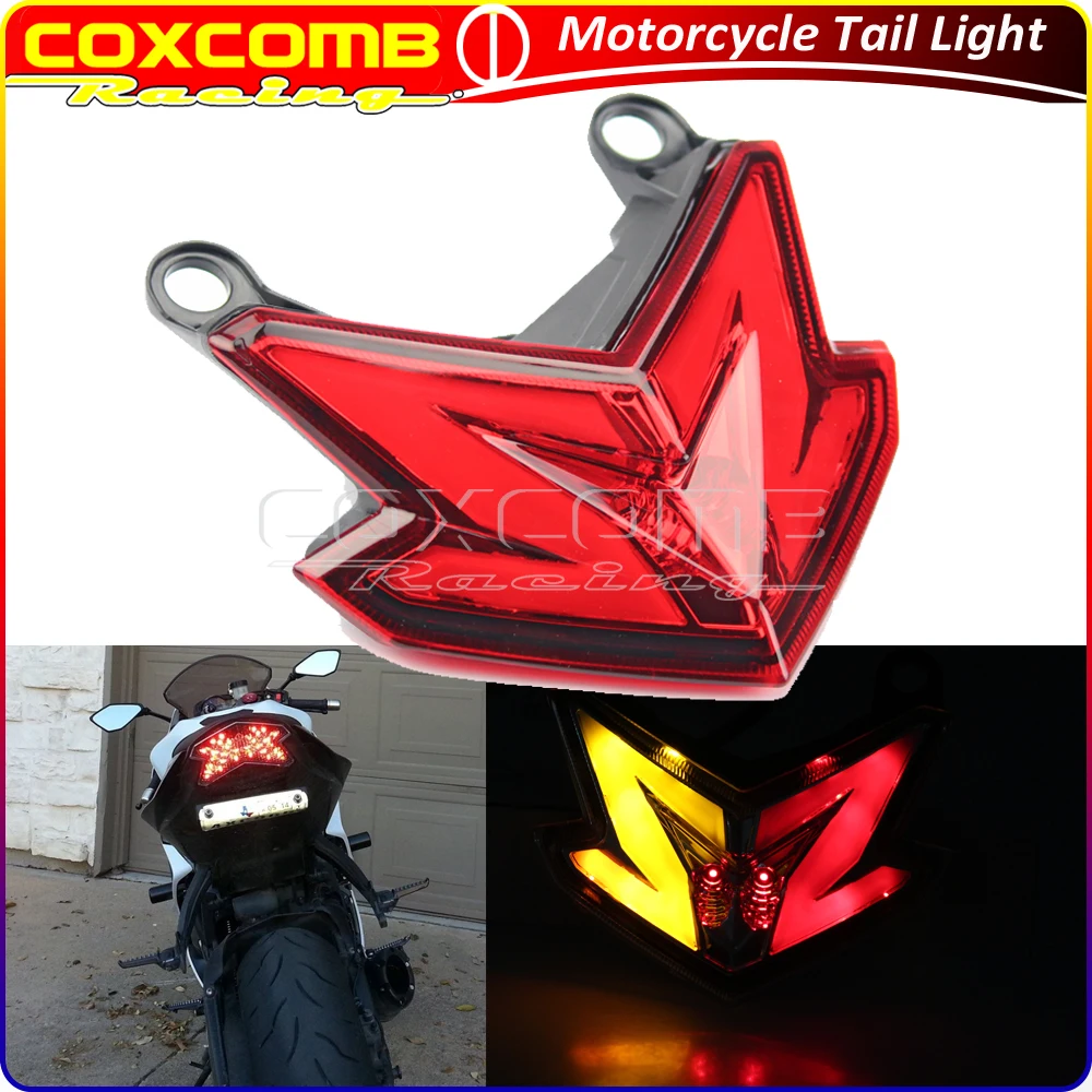 

Motorcycle LED Tail Light For Kawasaki Ninja ZX-6R ZX6R 636 Z800 Z125 2013-2017 Turn Signal Lights Rear Brake Taillight Lamp