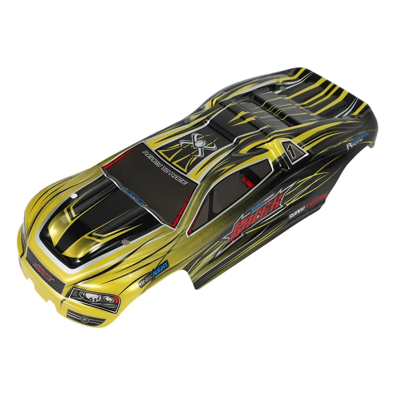 

2 Pcs RC Car Part: 1 Pcs RC Car Body Shell,Yellow & 1 Pcs Front Bumper
