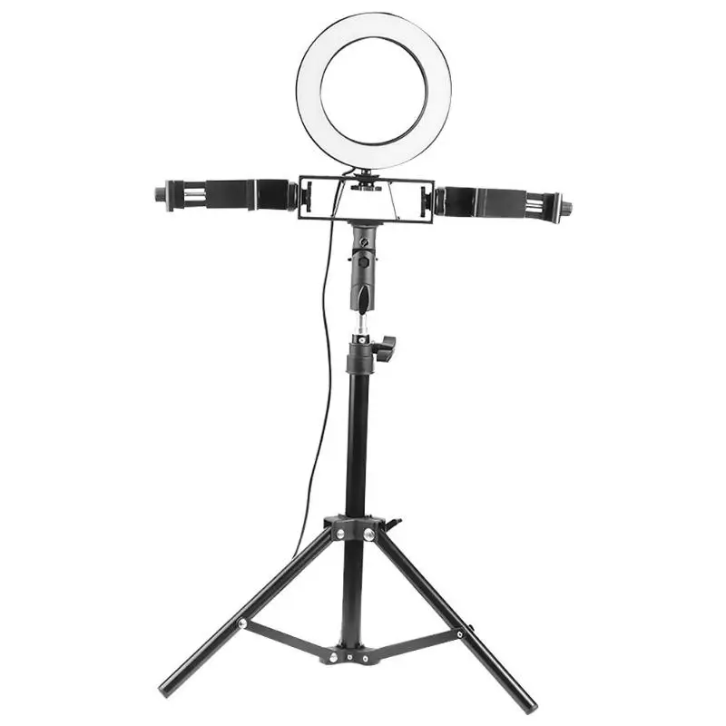 Selfie Stick Ring Table Fill Light Dimmable Studio Camera Ring Lamp Live Broadcast Beauty Shadowless Light Supplement for Makeup