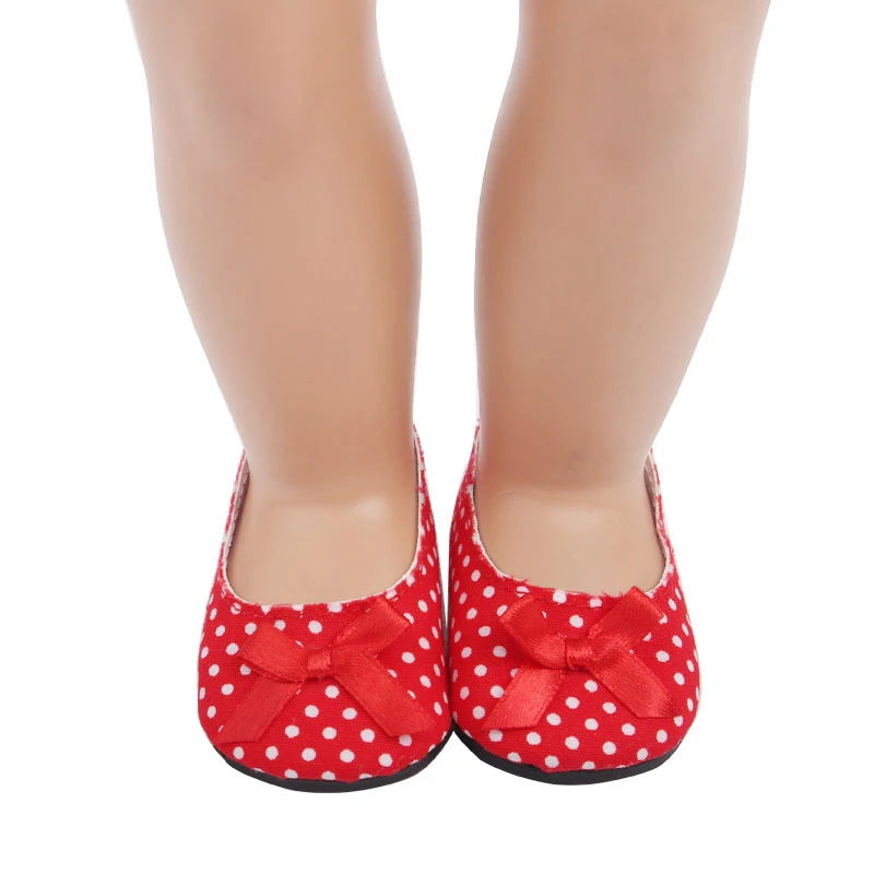 Кукольная обувь для девочек 18 дюймов милая маленькая красная с бантом