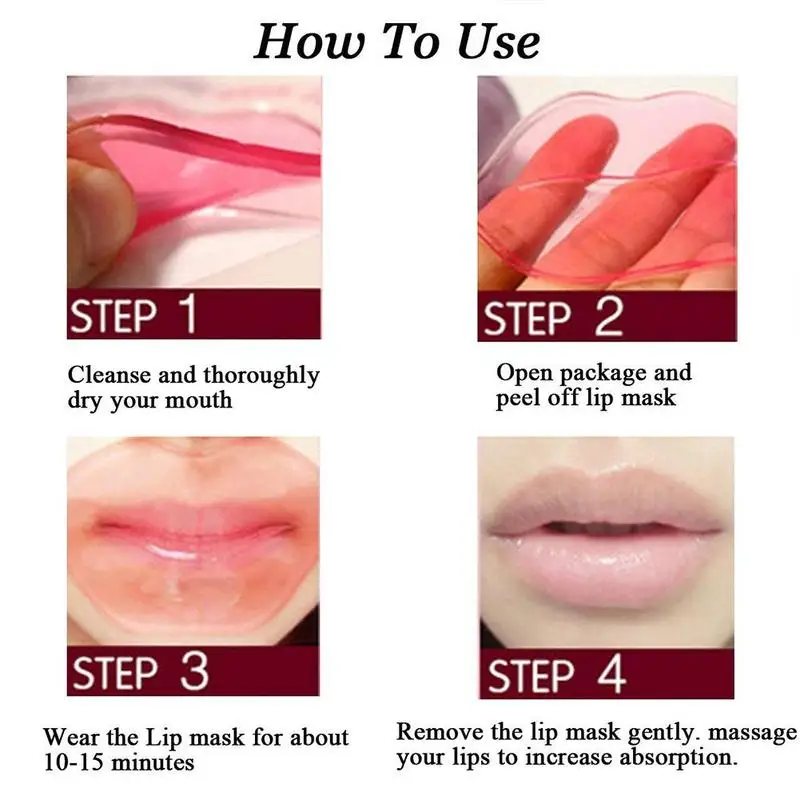 

Collagen Crystal Lip Mask Patches Hydrating Moisturizing Lines Lips Lip Mask Enhancement Gel Repair Anti Plumper For Lip S7Z3