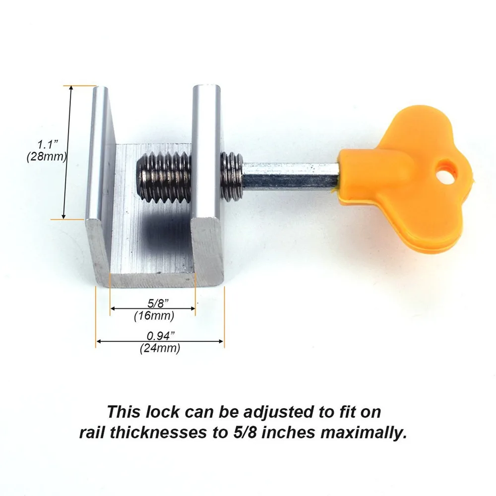 

40^4 Pcs Adjustable Sliding Window Locks Stop Aluminum Alloy Door Frame Security Lock with Keys Home Office Safety window Lock