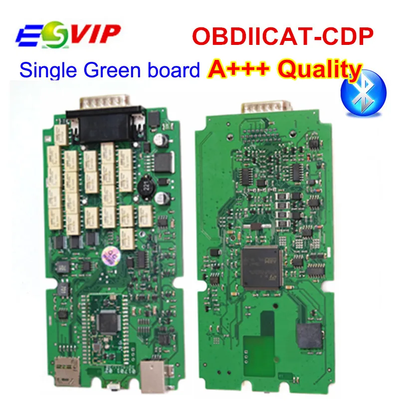 A++ качество новейший,1/ R3 keygen Bluetooth Одиночная зеленая доска OBDIICAT-CDP для автомобилей/грузовиков для авто инструменты сканирования
