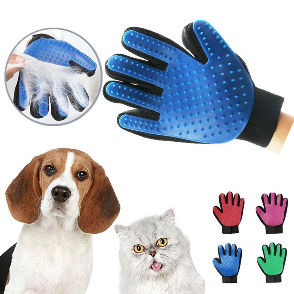 

Cat Pet Cleaning Lint Gloves Pet Grooming Massage Gloves Silicone Dog Bath Massage Brush