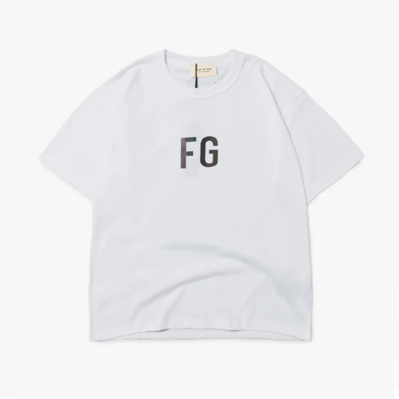 

Street fashion feel of God short sleeve T-shirt fog Season 6 double line 3M colorful reflective short sleeve T-shirt