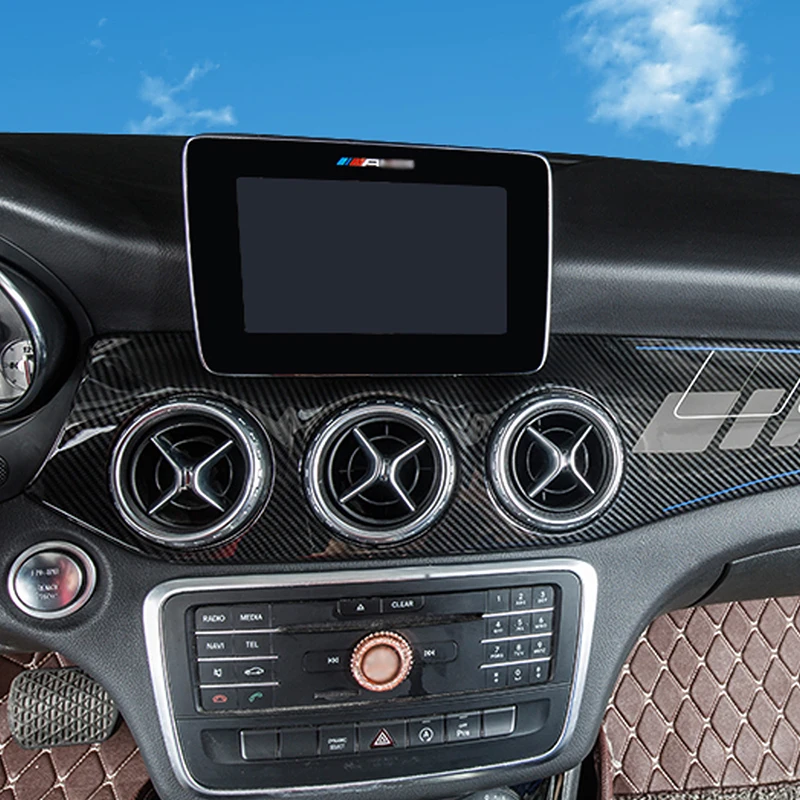 Карманго для Mercedes Benz GLA CLA 2015 2019 автомобильная панель из углеродного волокна рамка